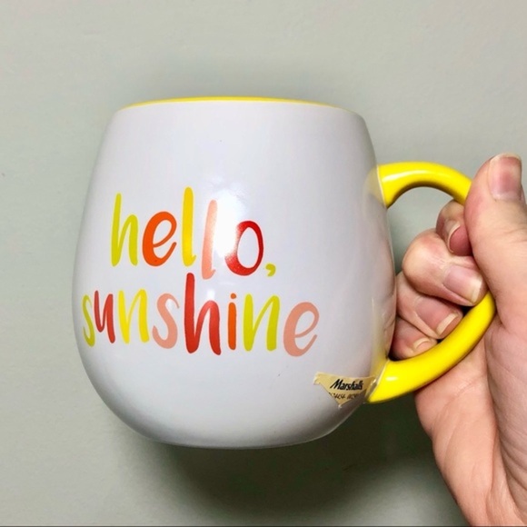 NEW Hello Sunshine Yellow Colorful Coffee Mug Cup - Picture 3 of 6